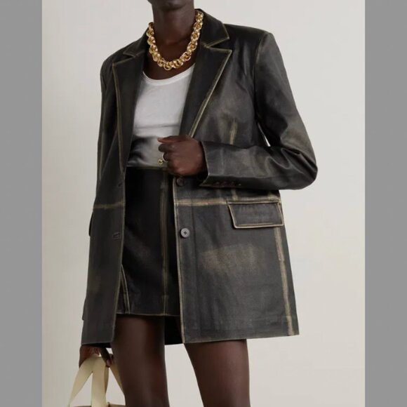 Remain Birger Christensen Leather Jacket - Picture 1 of 9